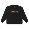 MALBON X BEAMS RAINBOW BLACK CREWNECK