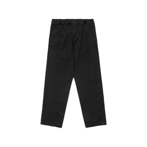 WASHED COTTON TWILL CROPPED CHINO IRON BLACK PANT