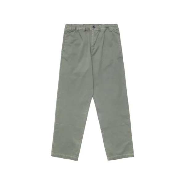 WASHED COTTON TWILL CROPPED CHINO PANT